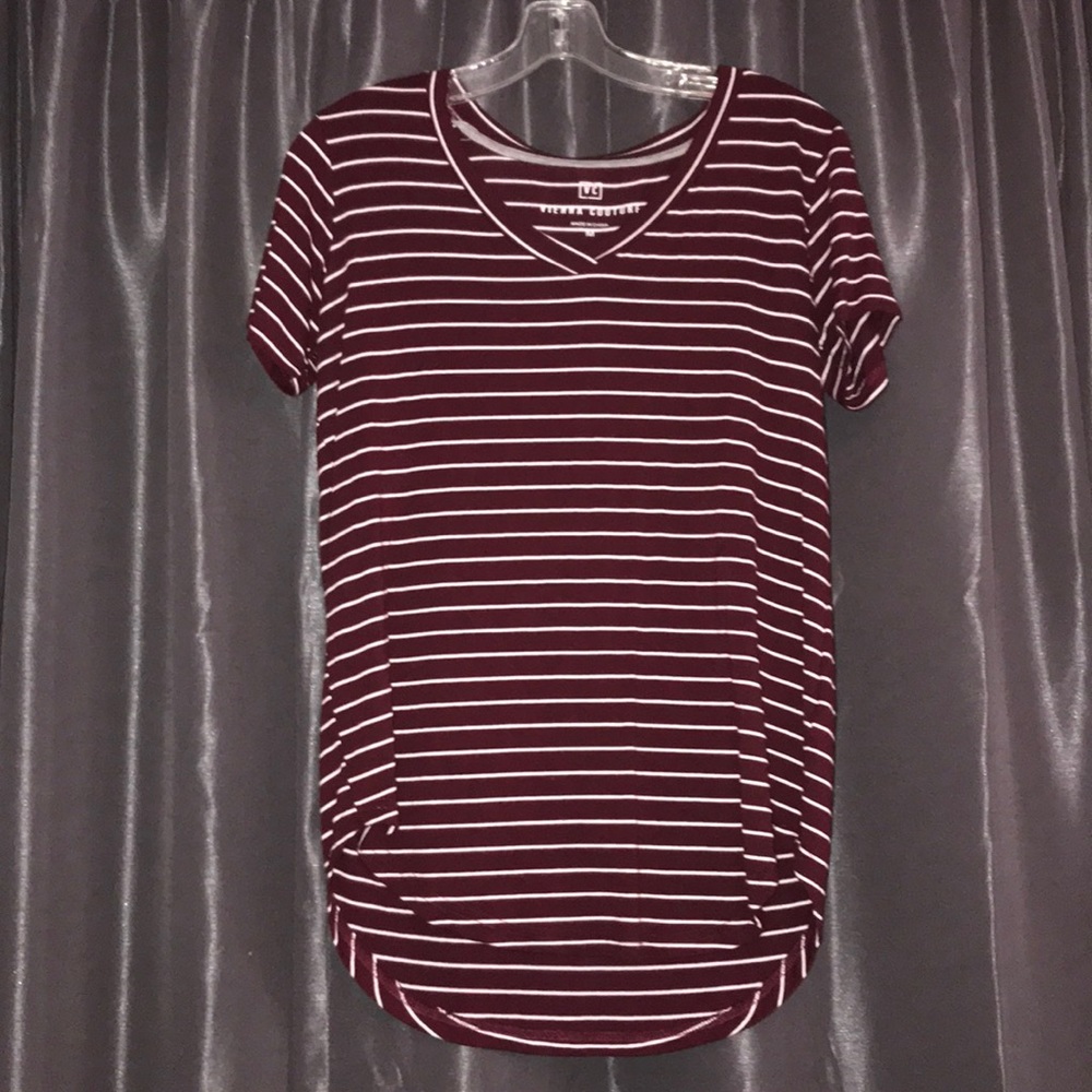 Stripped v-neck shirt